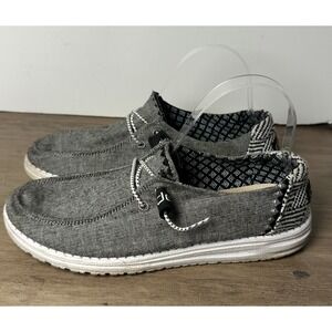 Hey Dude Wendy Chambray Onyx Women's Slip‎ On Gray Casual Shoes 
Size 88l